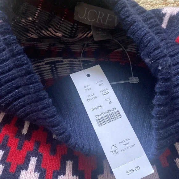 JCrew Fair Isle sweater NWT sz M - Picture 6 of 8